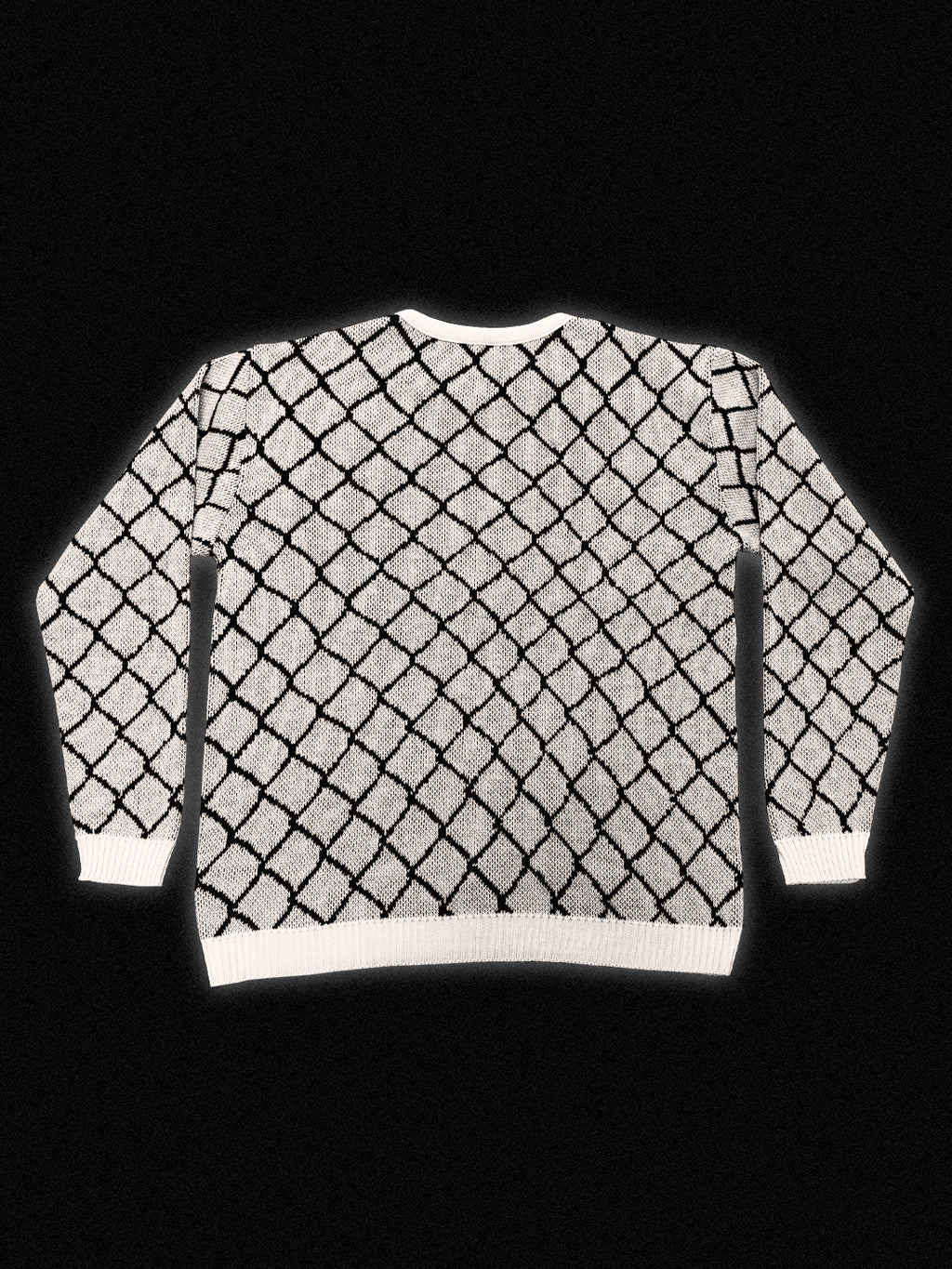 Kazro white knitted sweater