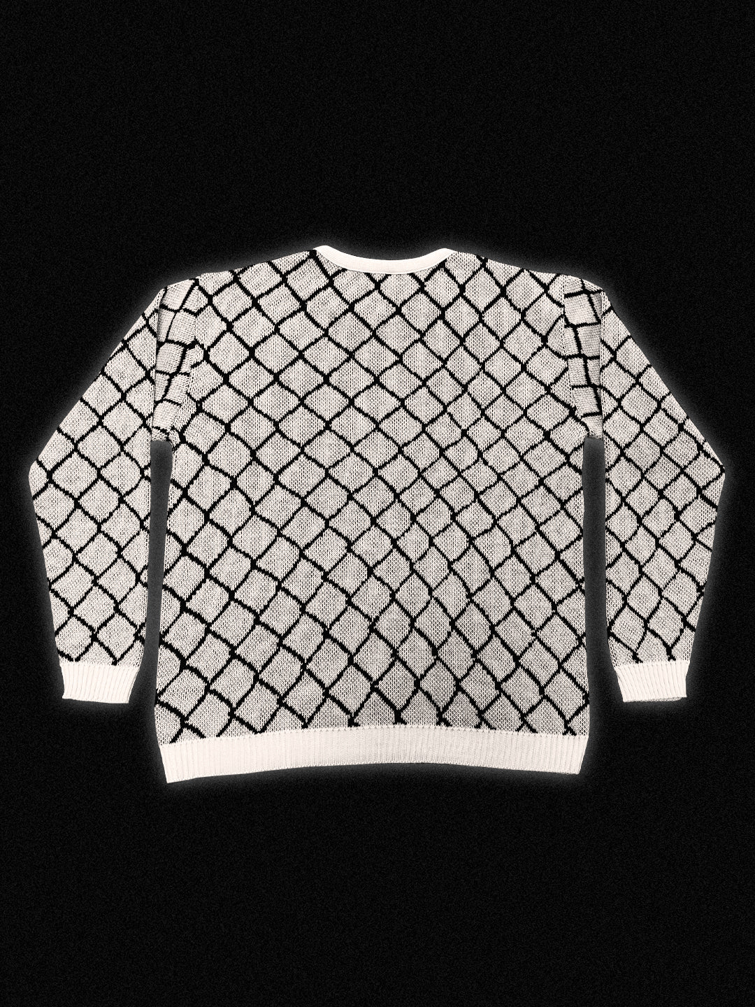Kazro white knitted sweater